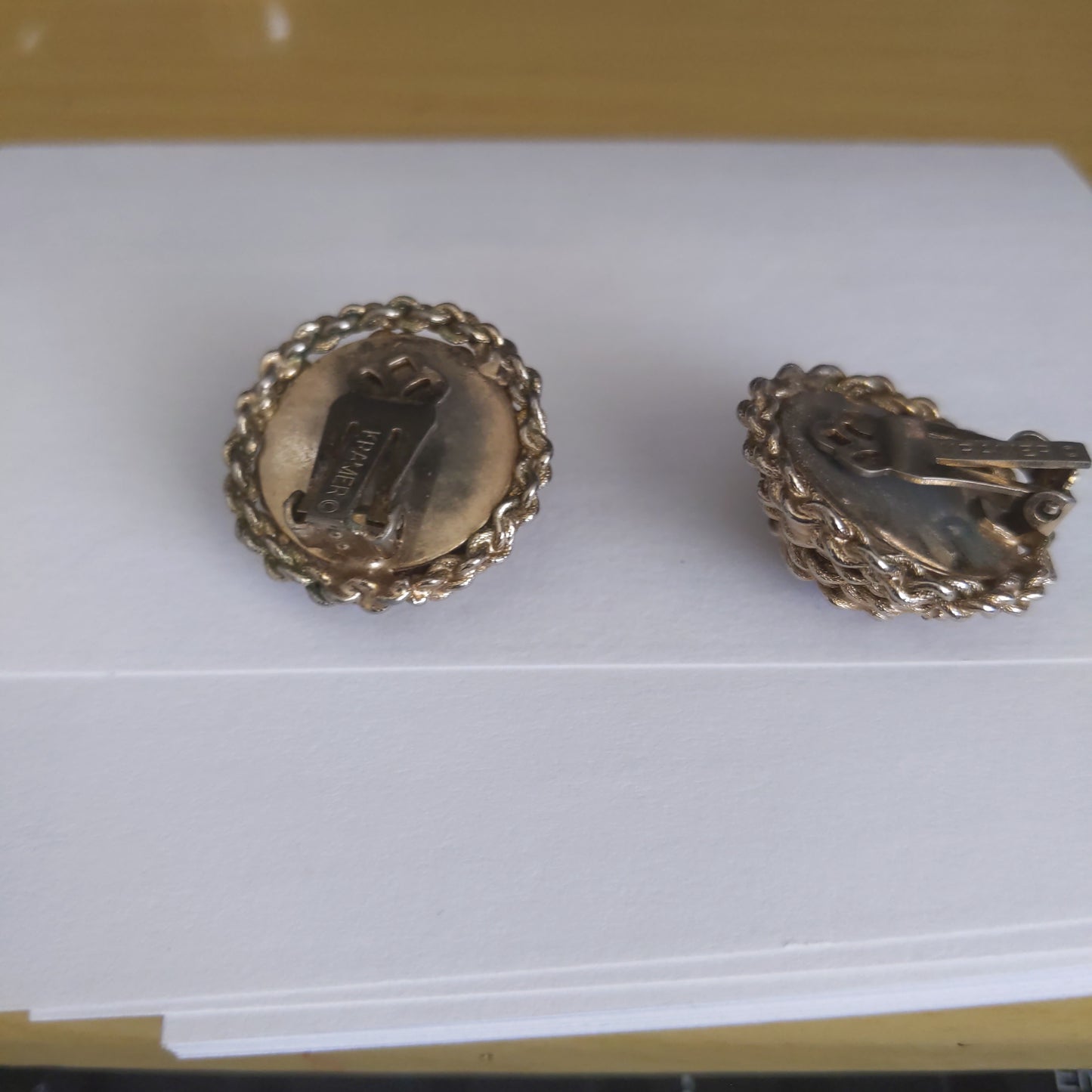 Round Rope Style Clip Earrings