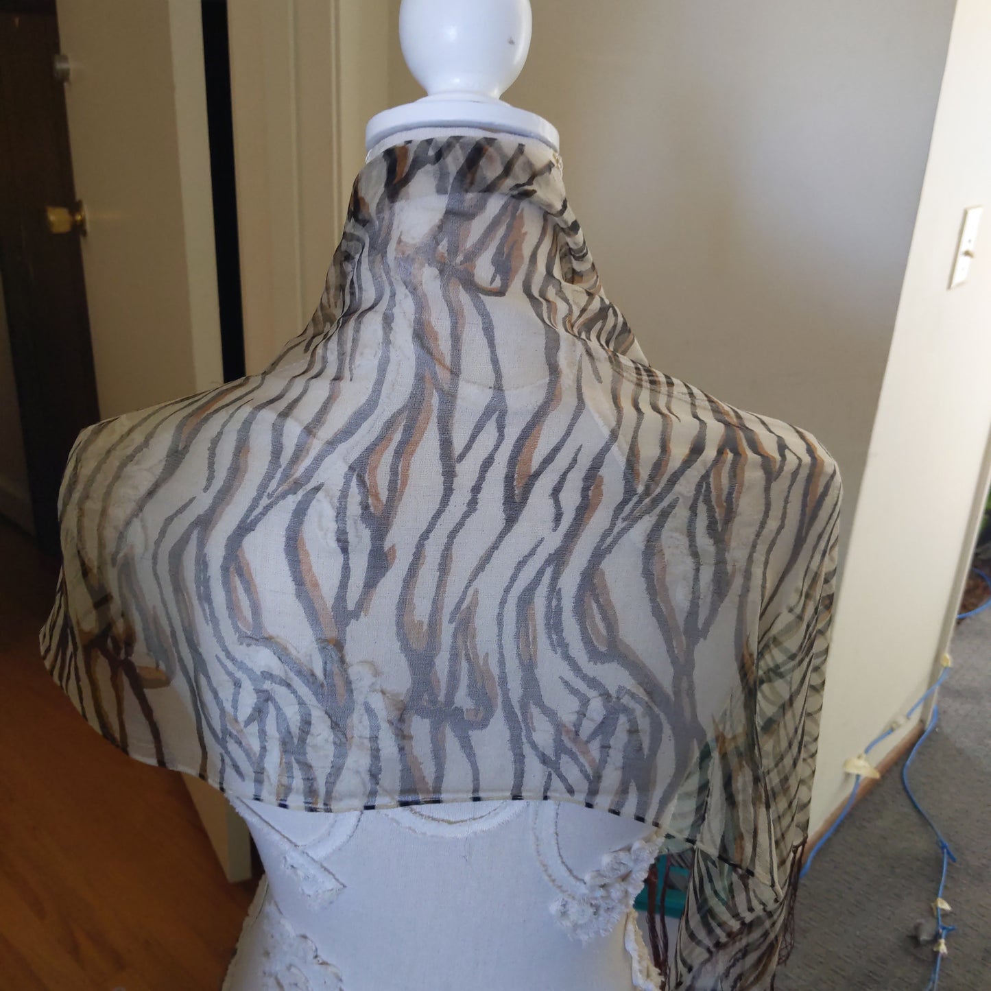 Light Brown Animal Print Scarf
