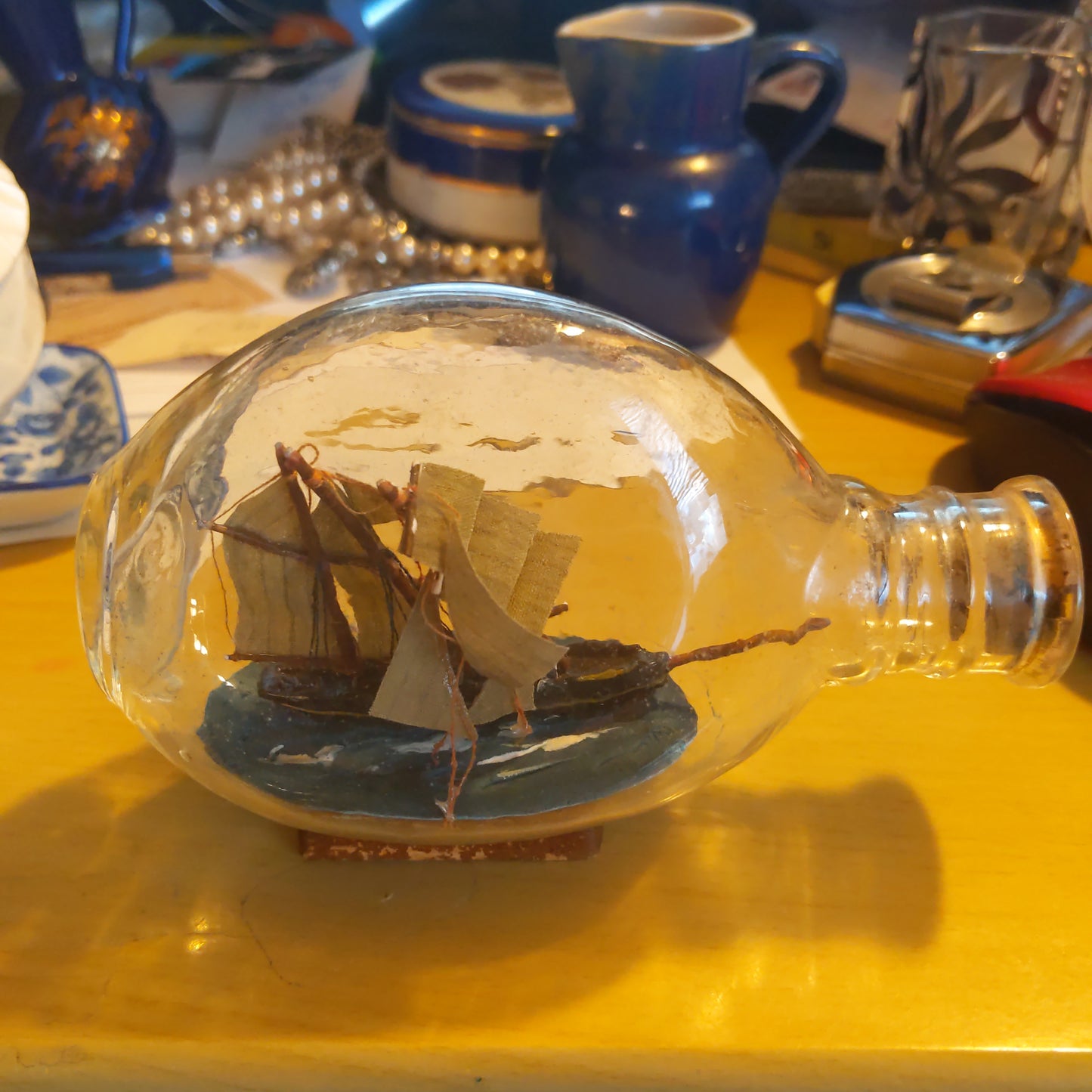Little Ship in Glass Bottle