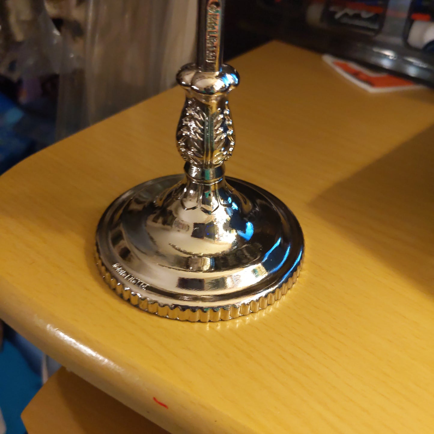Traditional Silvertone Menorah