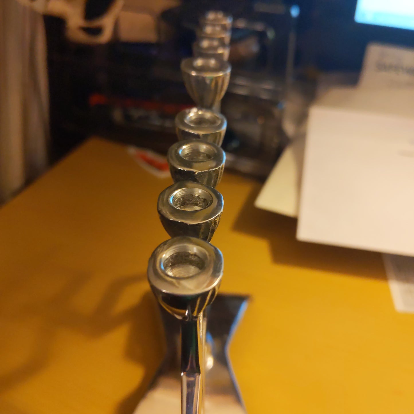 Silvertone Two Person Menorah