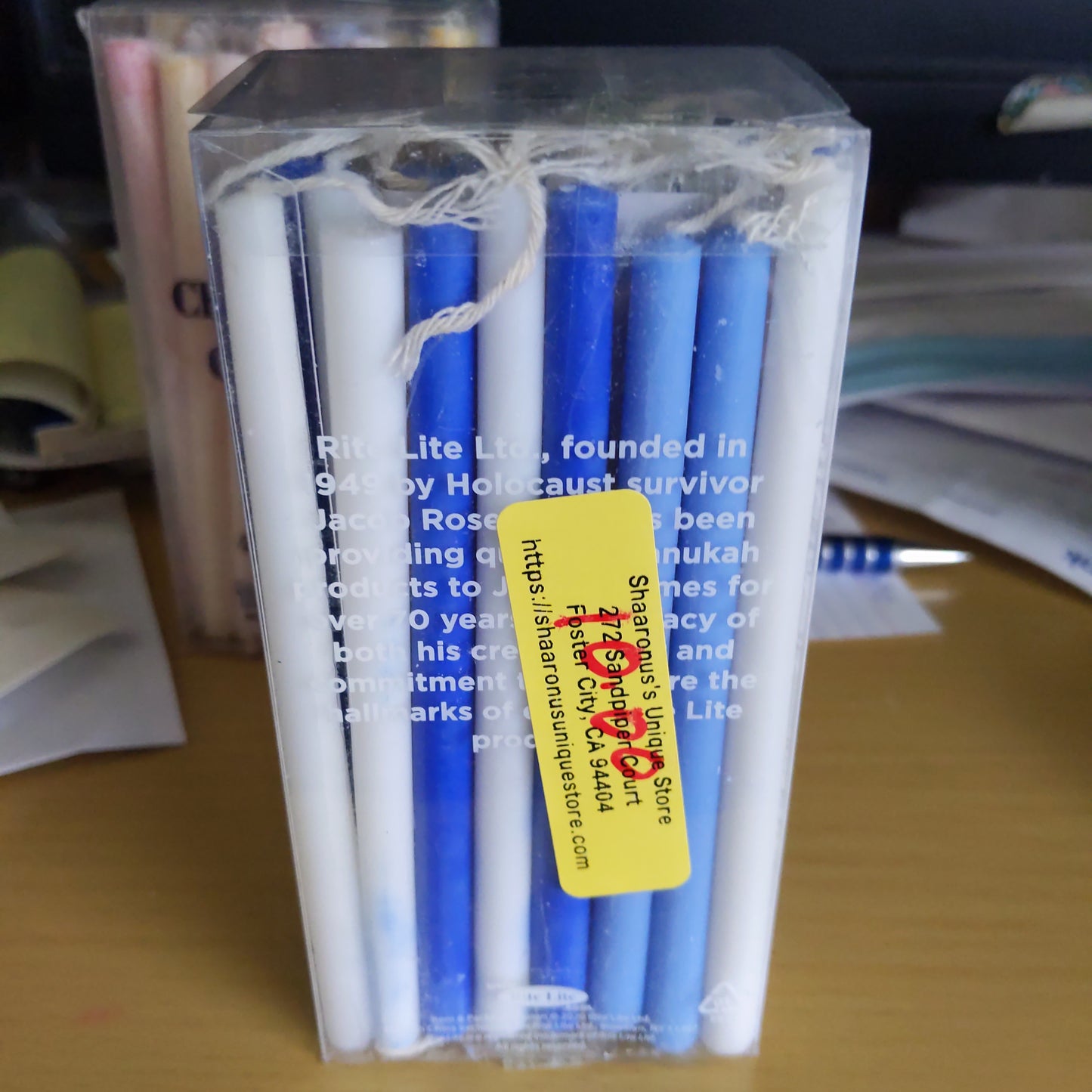 Blue and White Chankah Candles