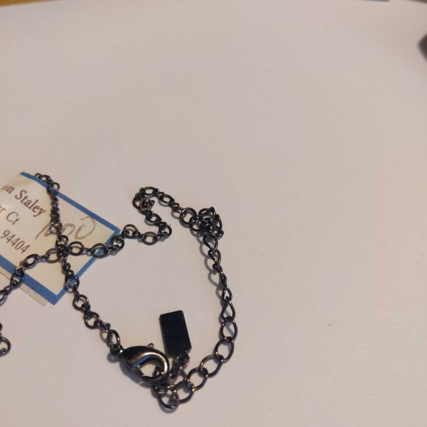 Blue T Style Rhinestone Necklace