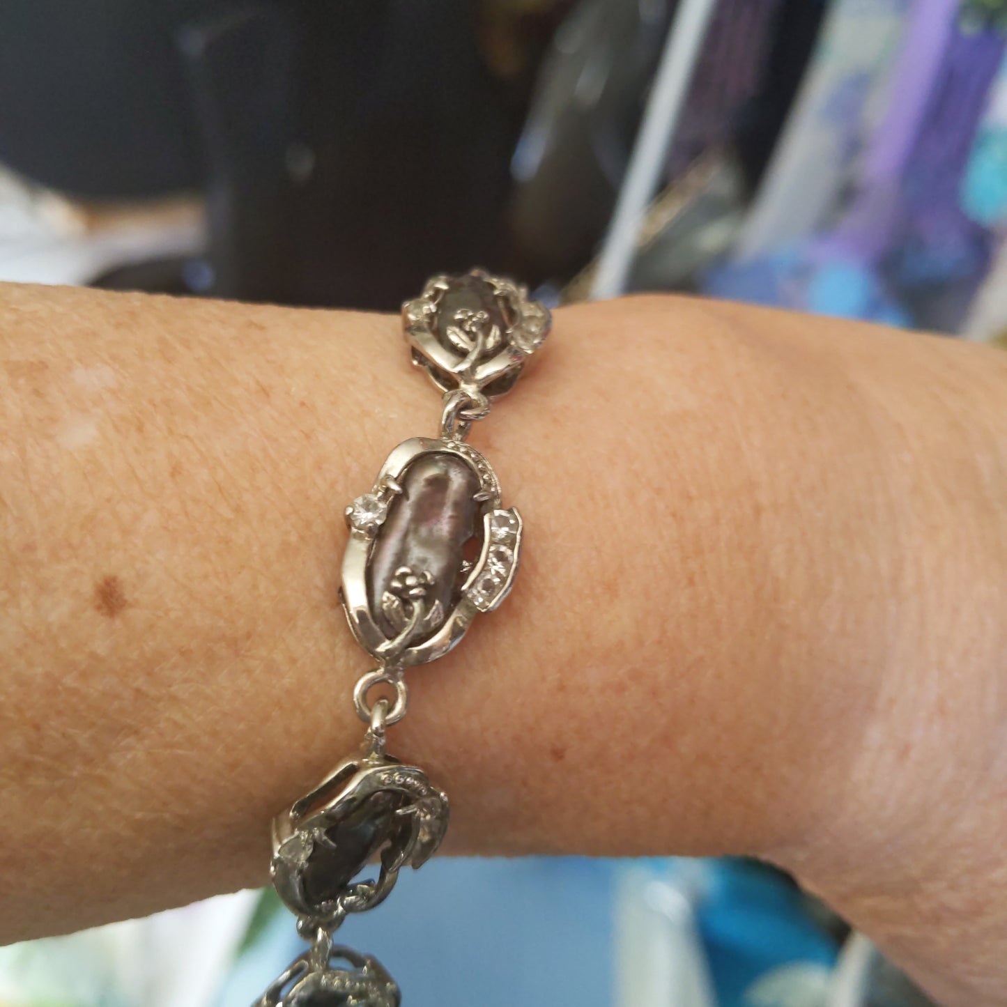 Albona Charm Bracelet with Rhinestones