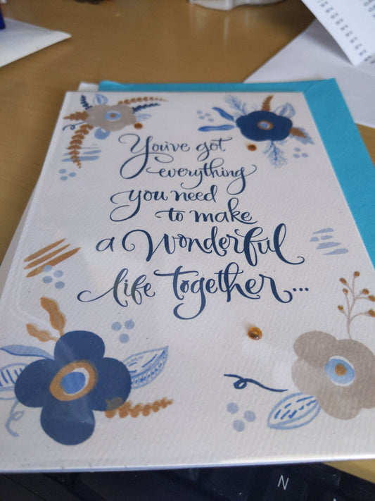 Make a good life together greeting card