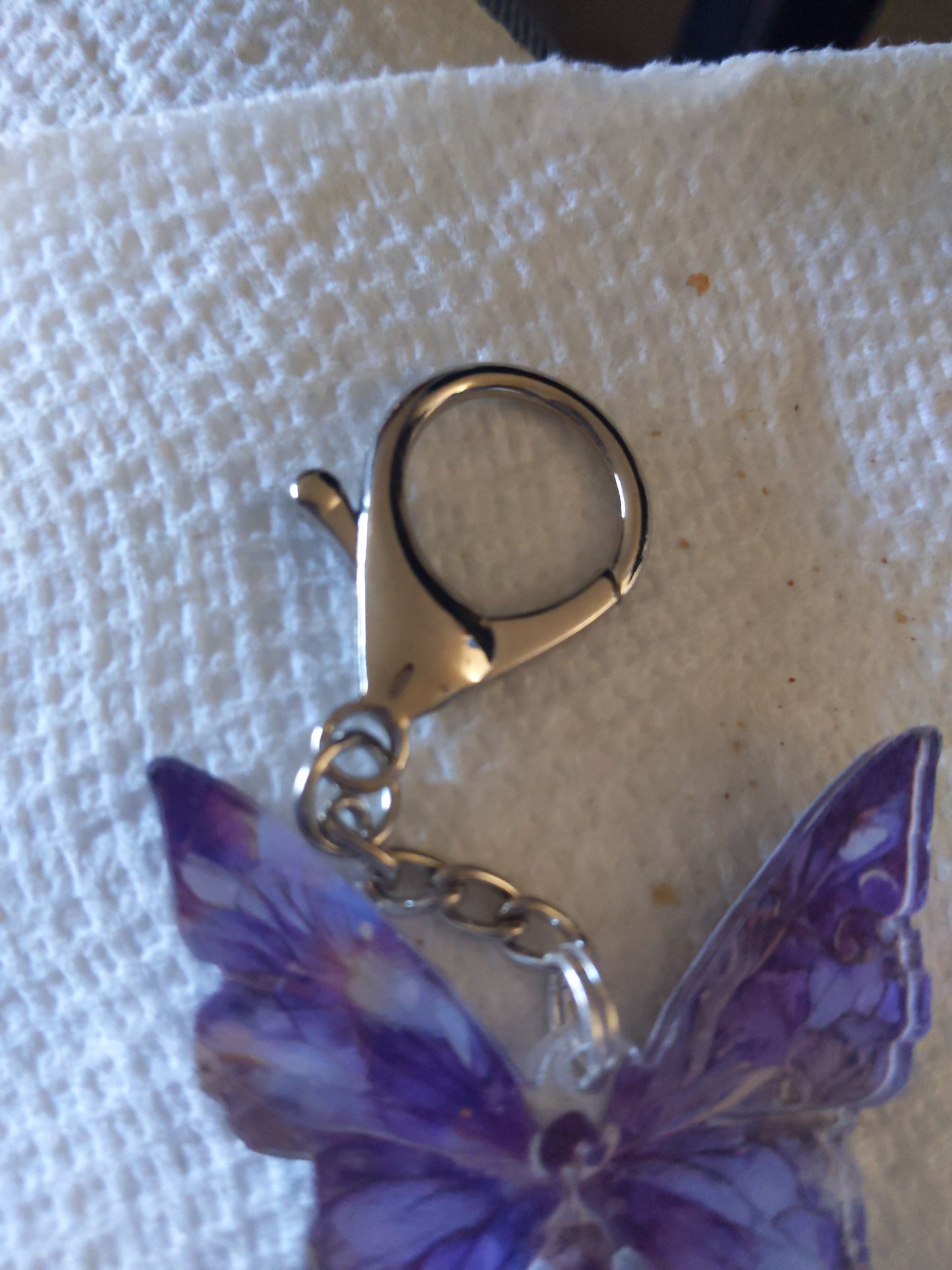 Purple Butterfly Keychain