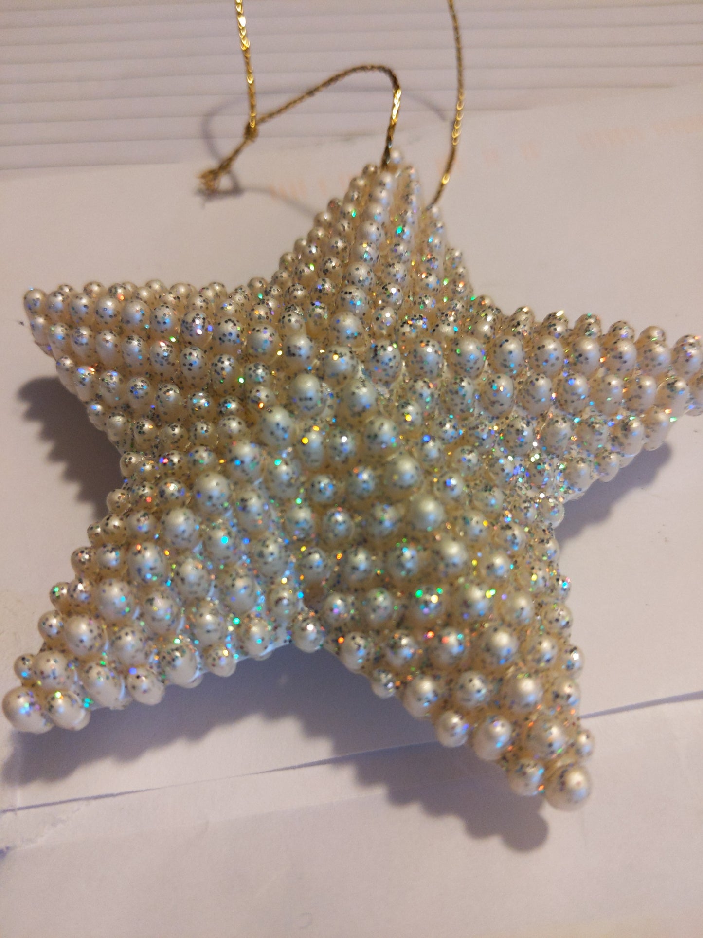 Fake Pearl Star Ornament
