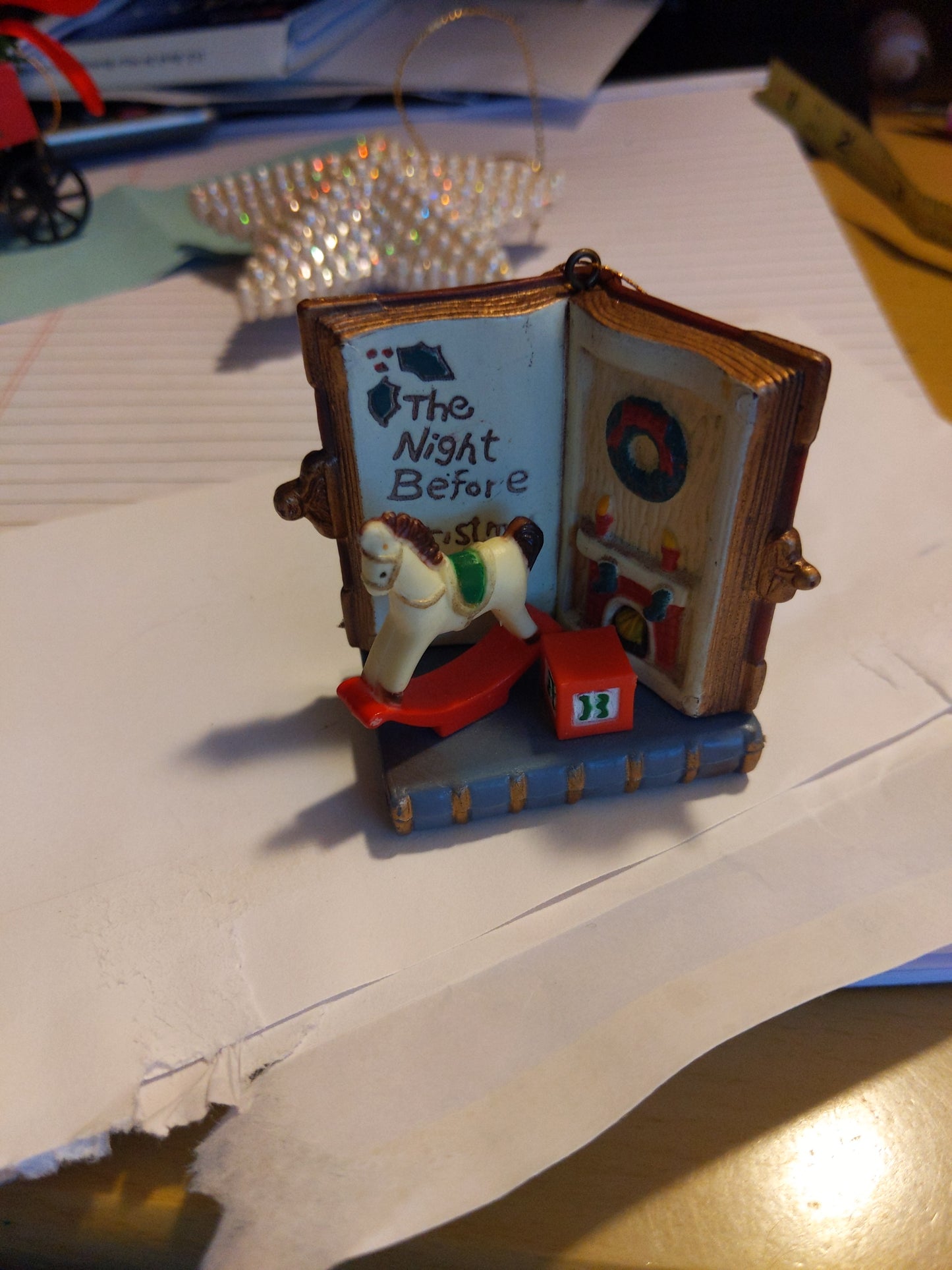 Little Open Book Ornament