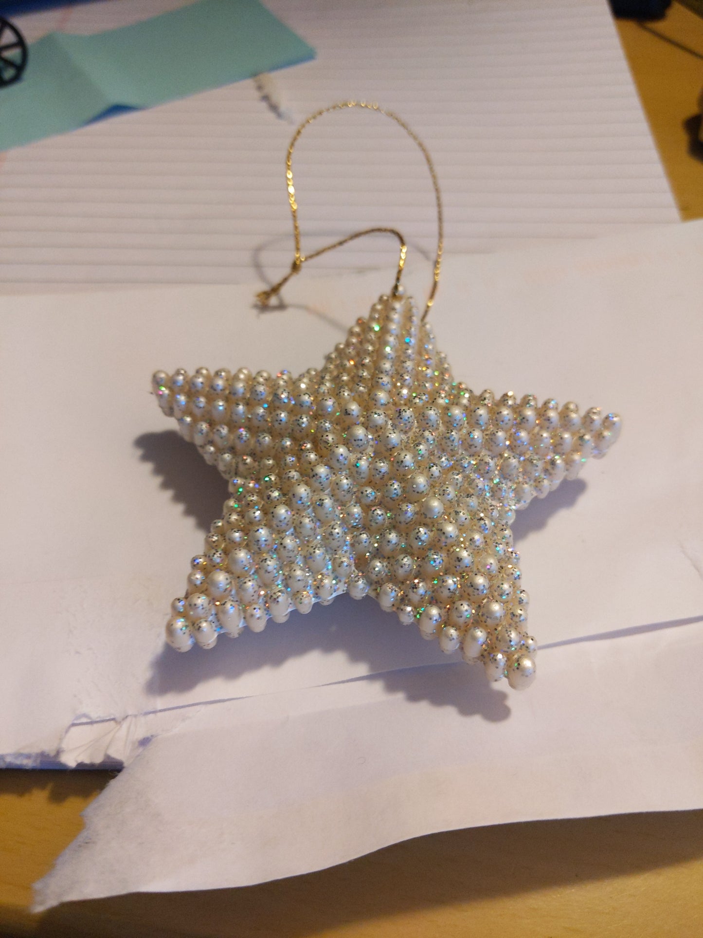 Fake Pearl Star Ornament