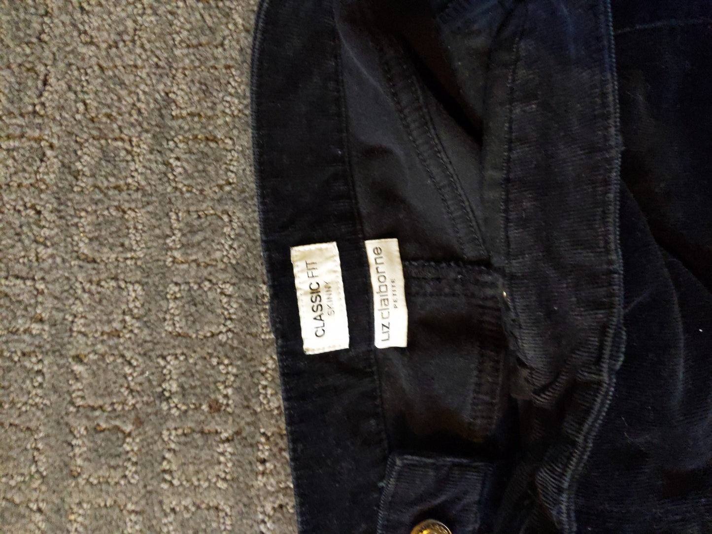 Liz Claiborne Black Cotton Pants Size 12P