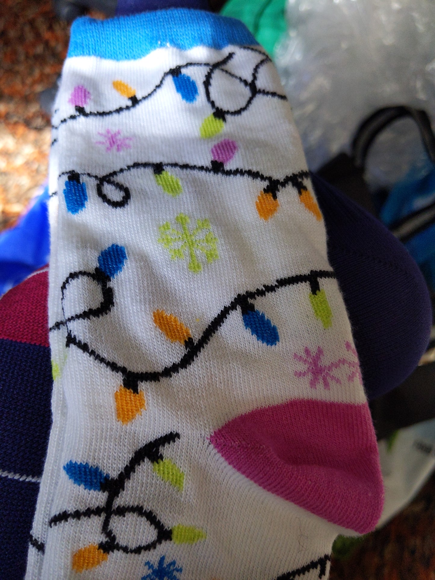 White Holiday Socks