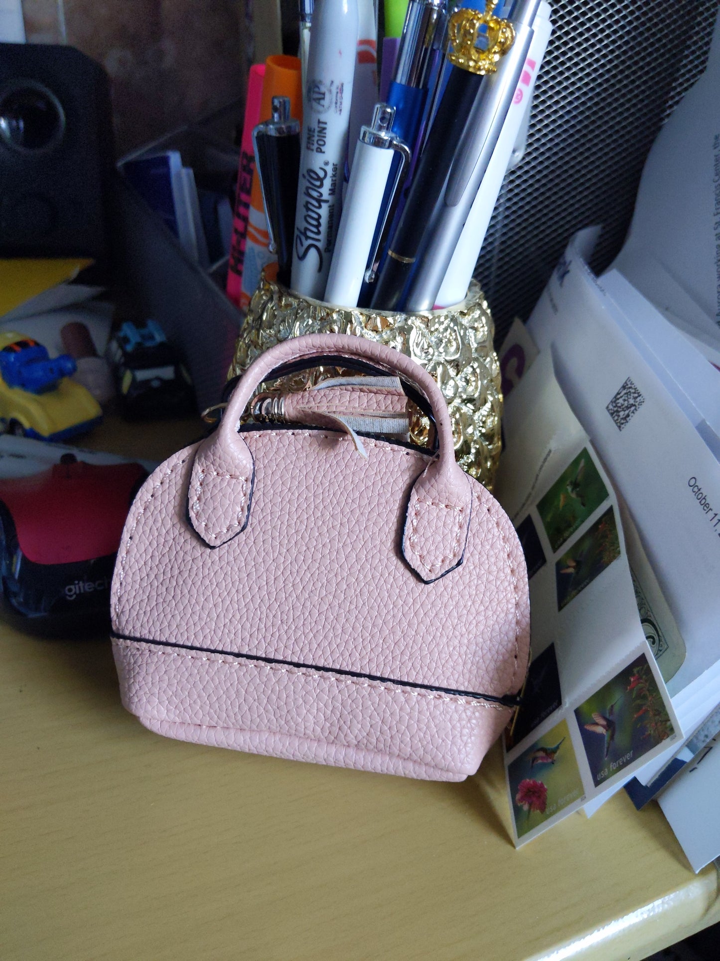 Pink Purse Keychain Accessory