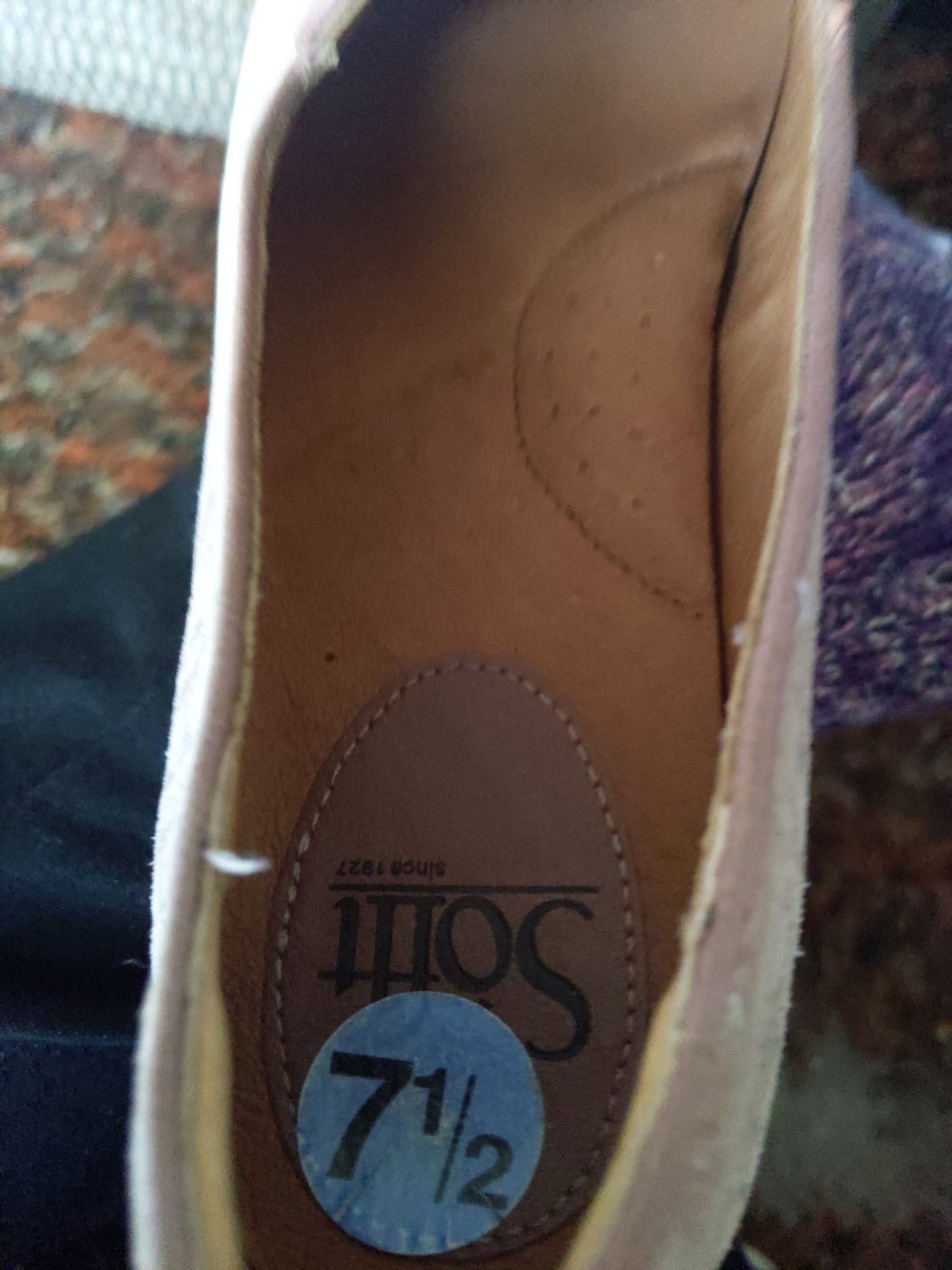 Soft Slip On Taupe Shoes Size 7 1/2