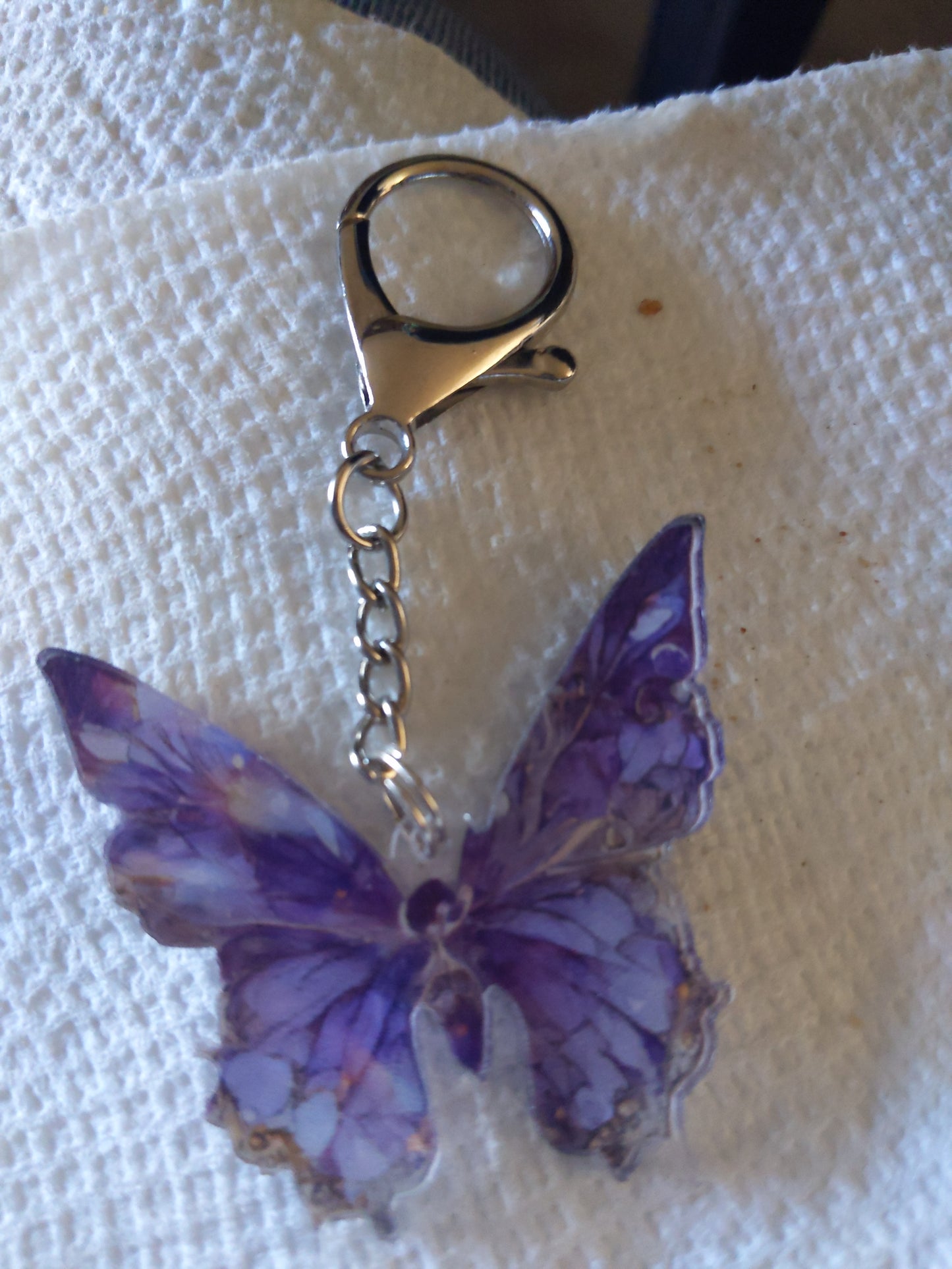 Purple Butterfly Keychain