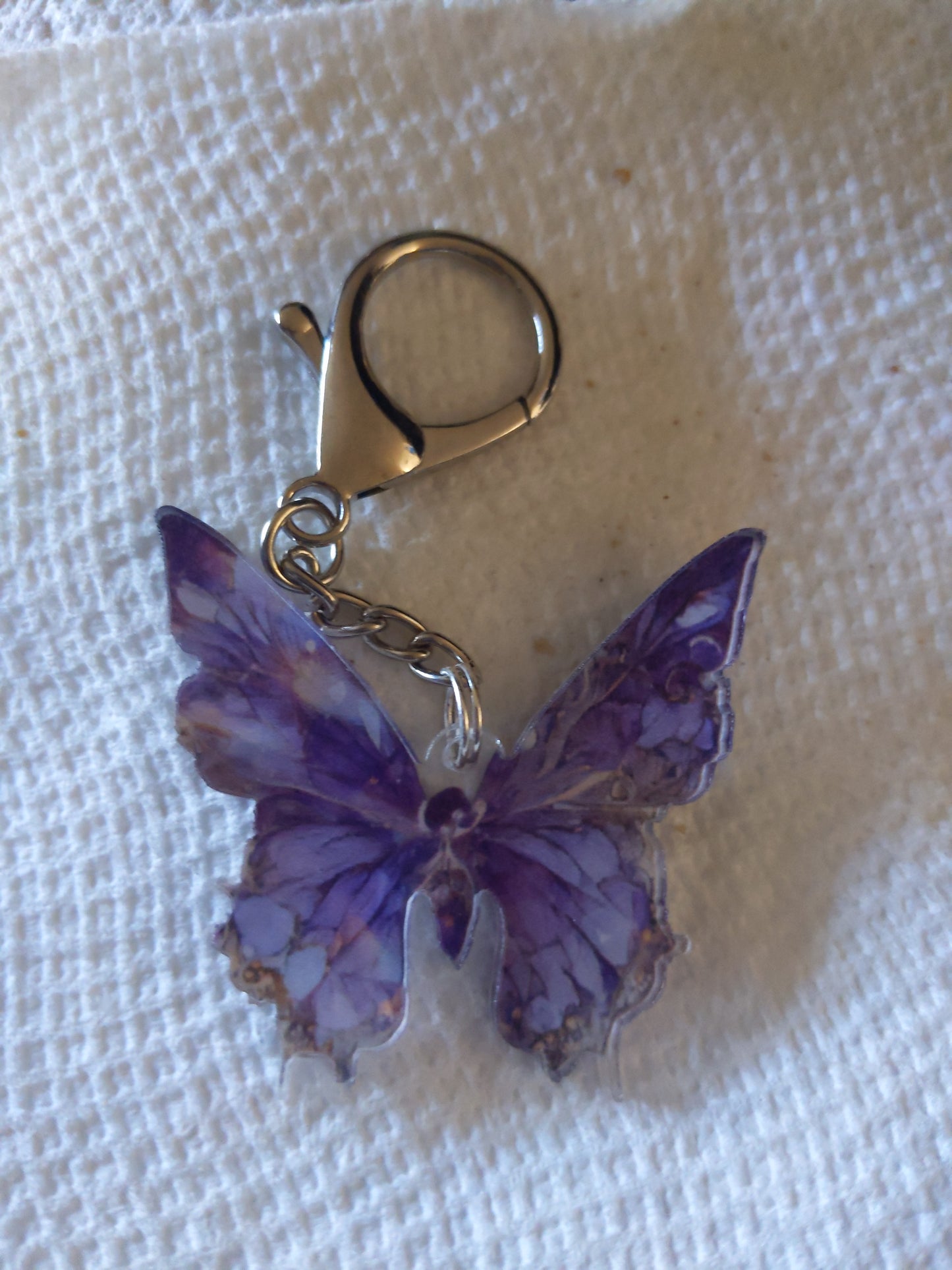 Purple Butterfly Keychain