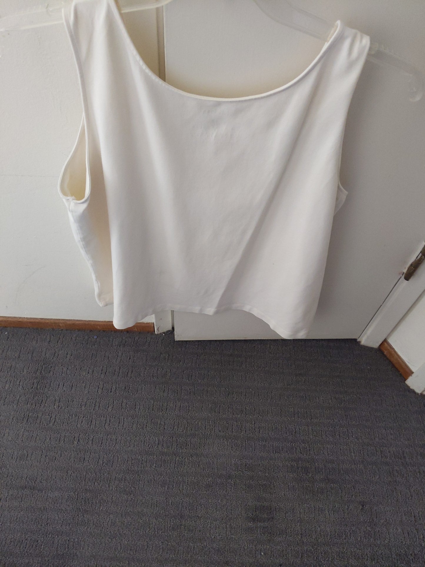 LL Bean Ivory Tank Top Size 1x