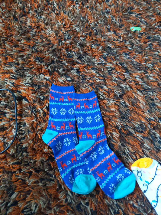 Reindeer Christmas Socks