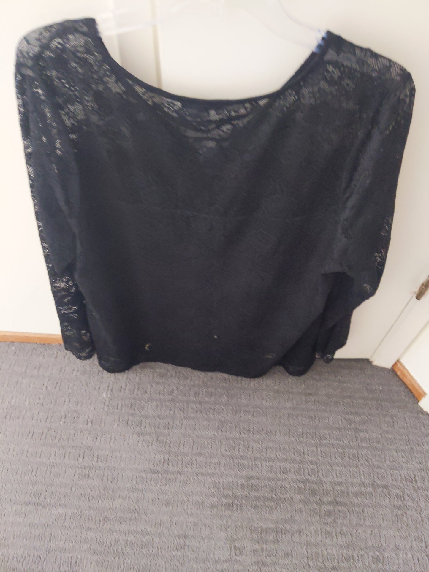 Lane Bryant Laced Long Sleeve Top Size 18/20