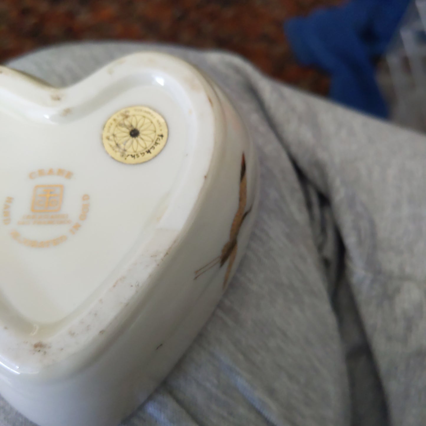 Gold Crane Heart Dish