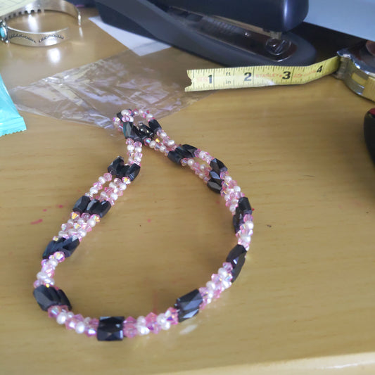 Magnetic Pink and White Necklace