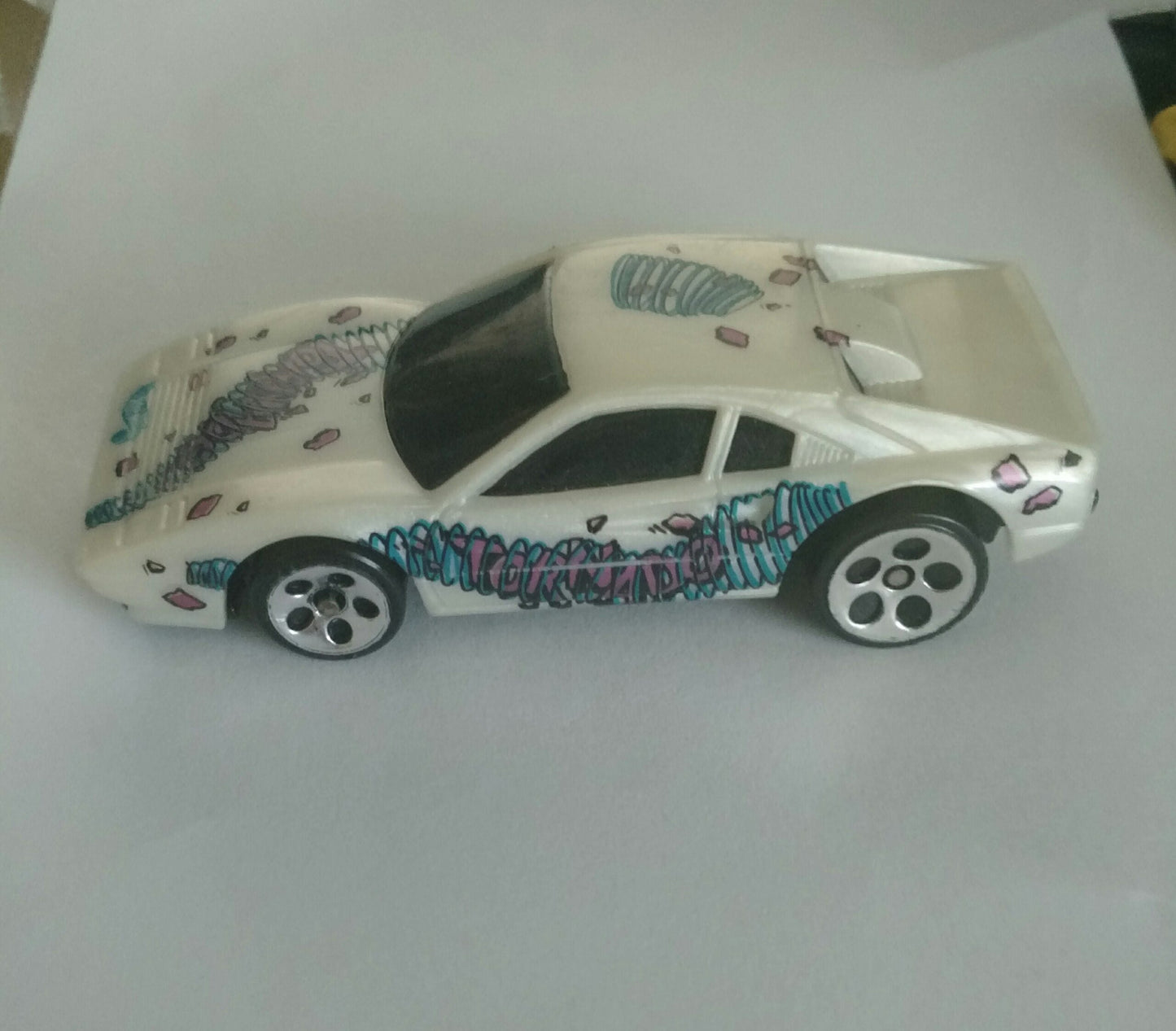 White and Purple Sports Car