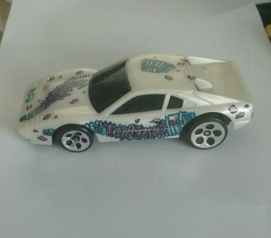 White and Purple Sports Car