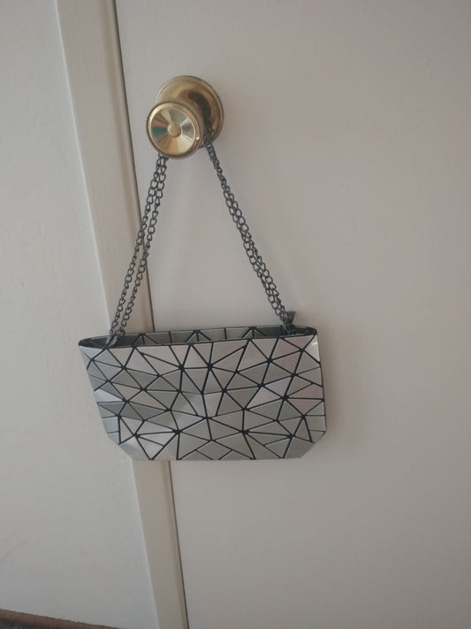 Women Holographic Laser Silver Handbag-NEW