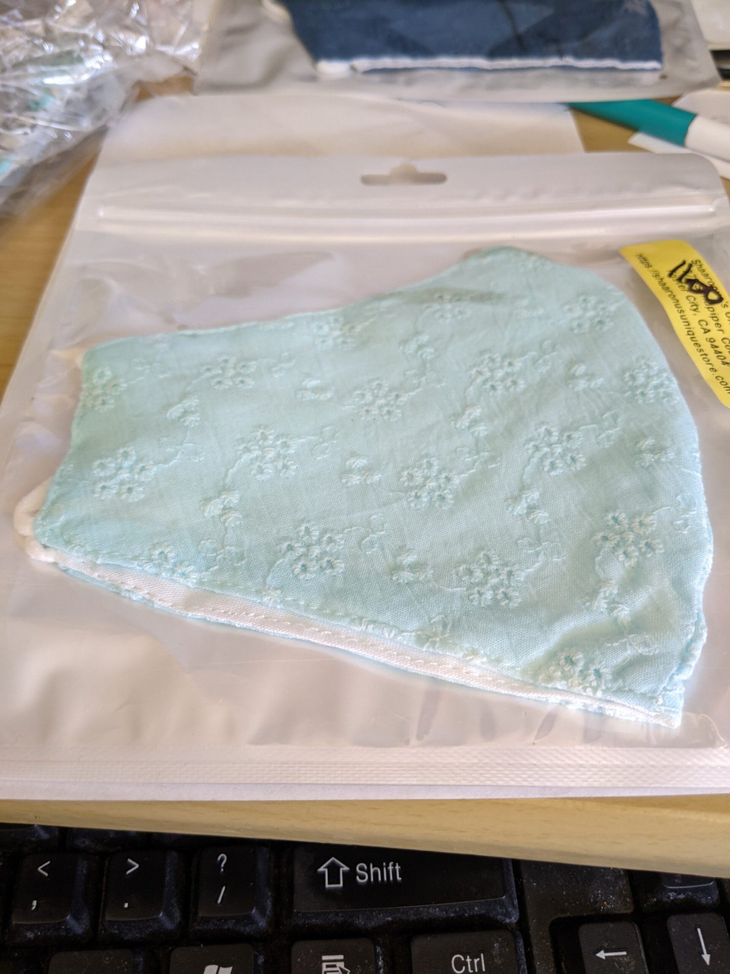 Two Blue Lacey Masks-NEW