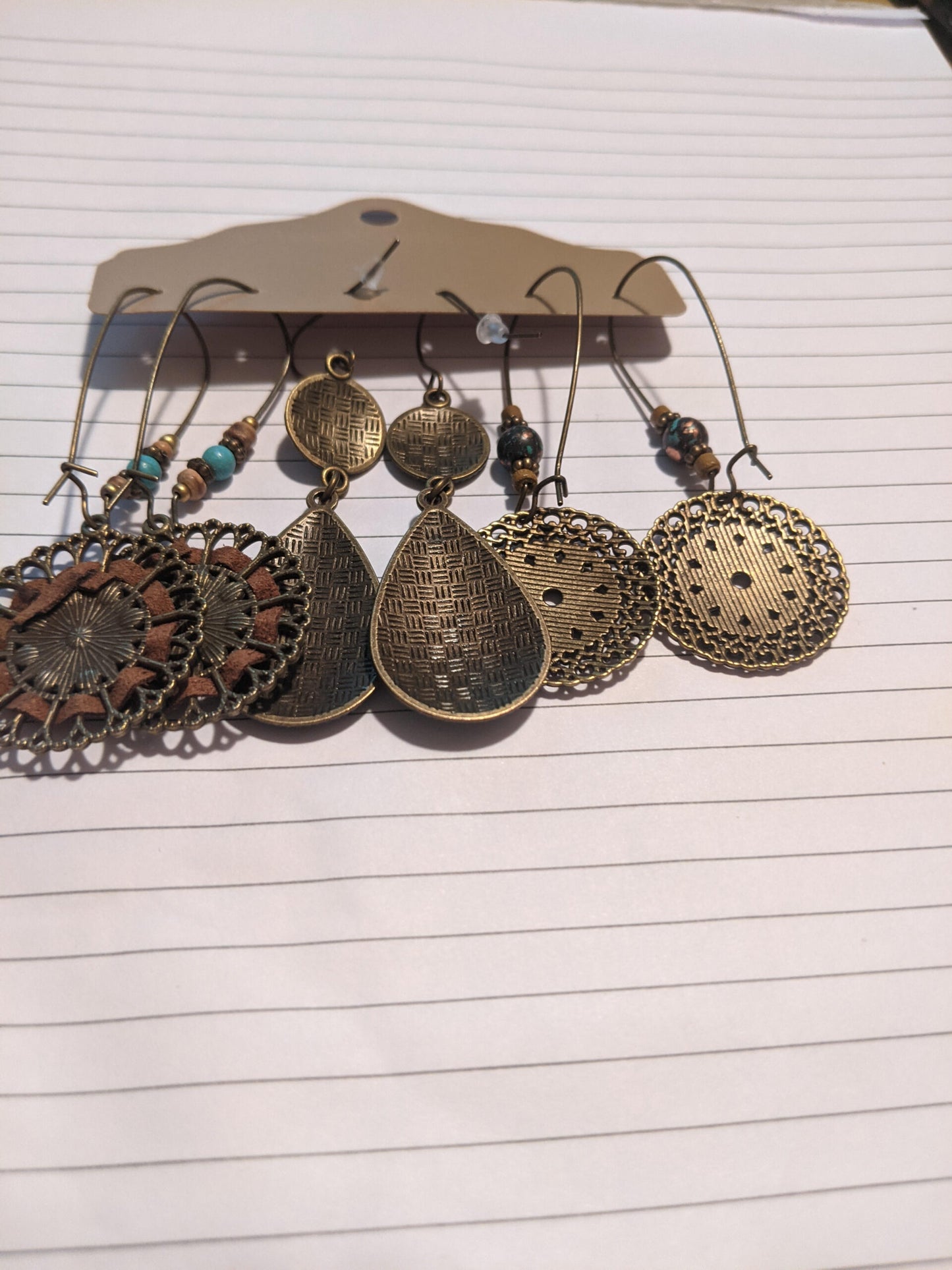 Three Unique Wire Earrings-NEW