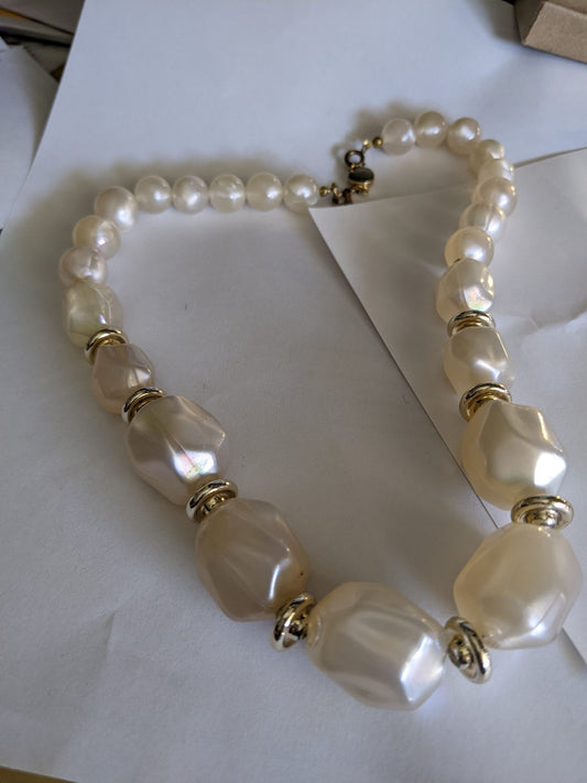 Big Ivory Beaded Choker