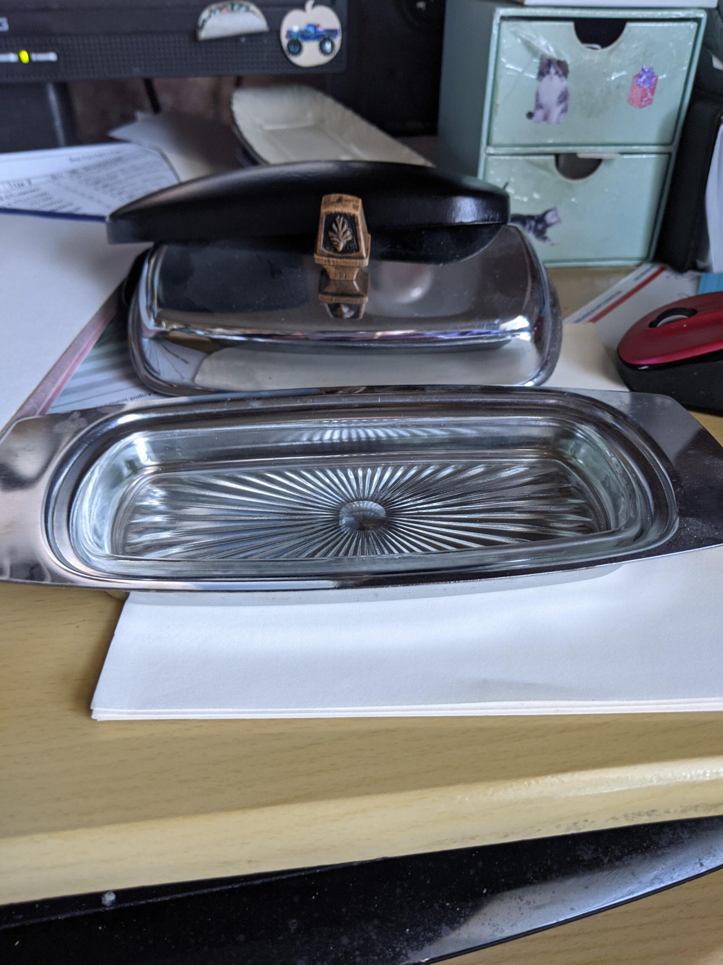 KROMEX Silver Plated Butter Dish