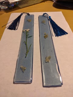 Handcrafted Blue Bookmarks-NEW