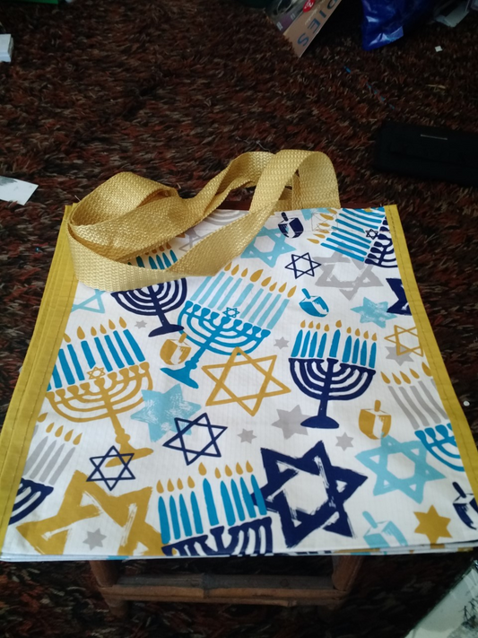Yellow Chanuakah Totes-NEW