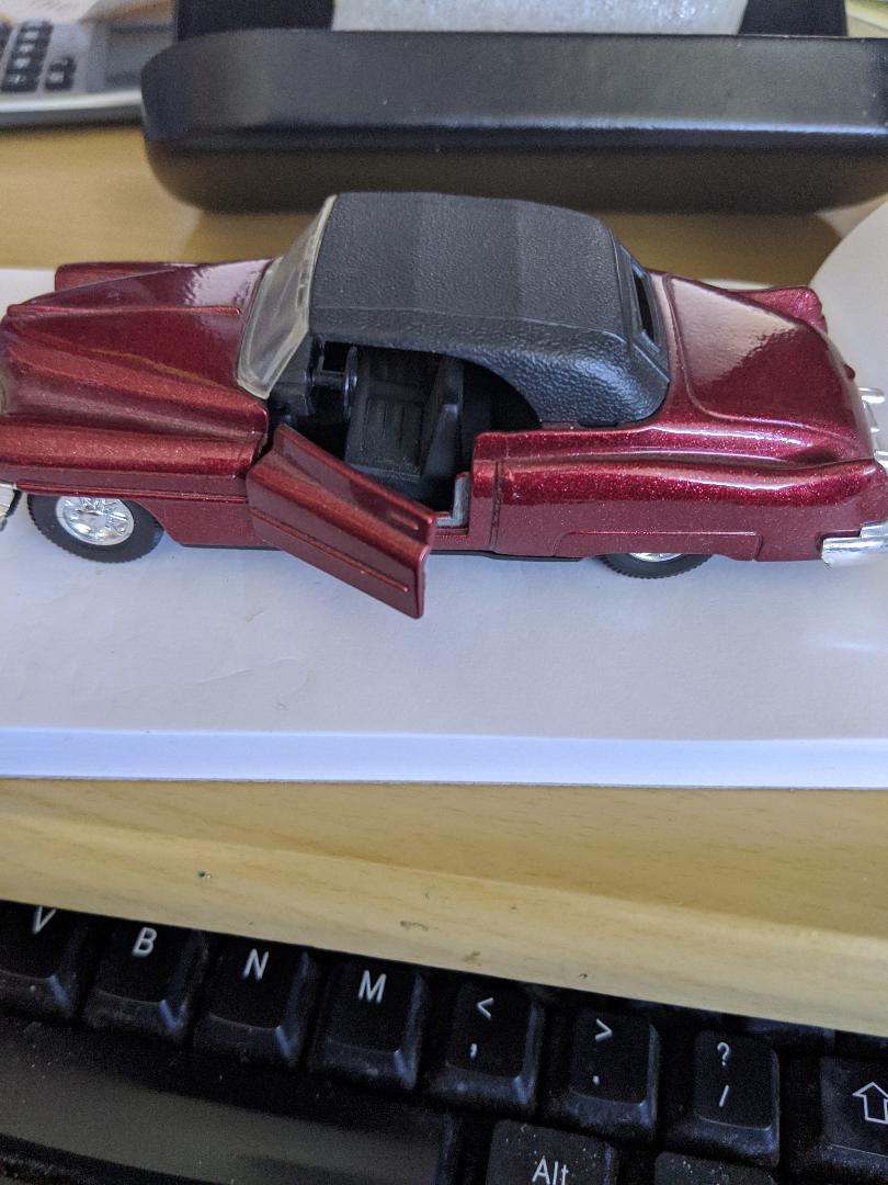 Red Car With Black Top