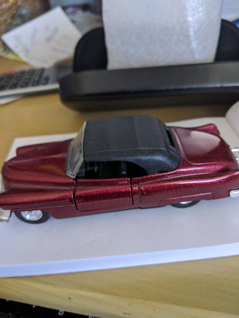 Red Car With Black Top
