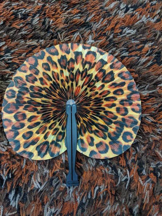 Animal Print Round Fan