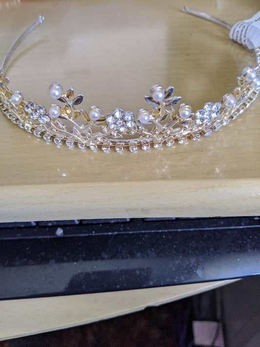 Gold and Silver Flower Crown - NEW
