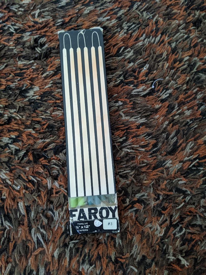 Twelve Colorful Tapers