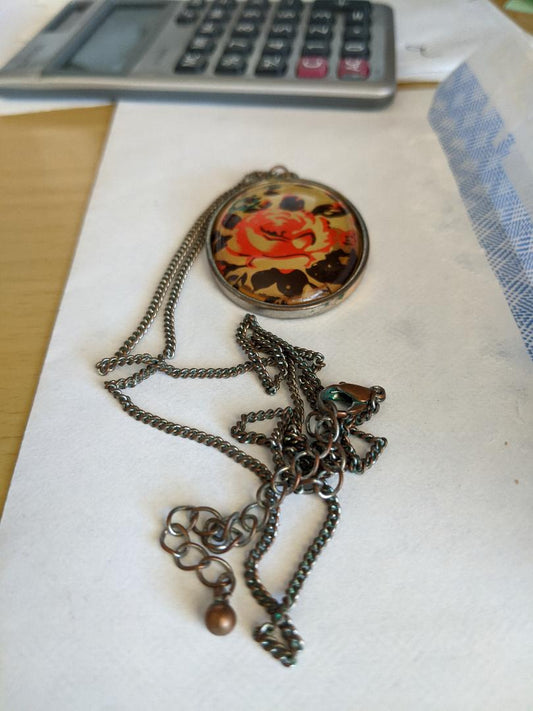 Oval Rose Necklace