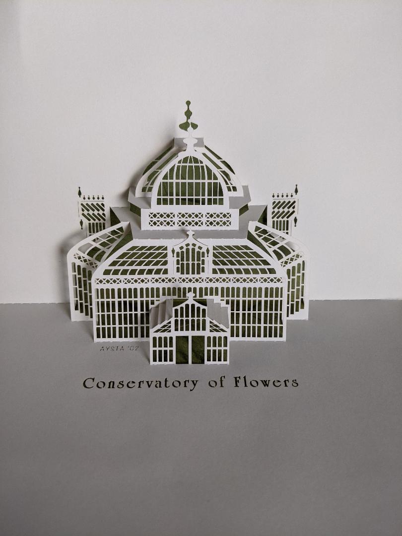 Conservatory of Flowers Bank Greeting Card