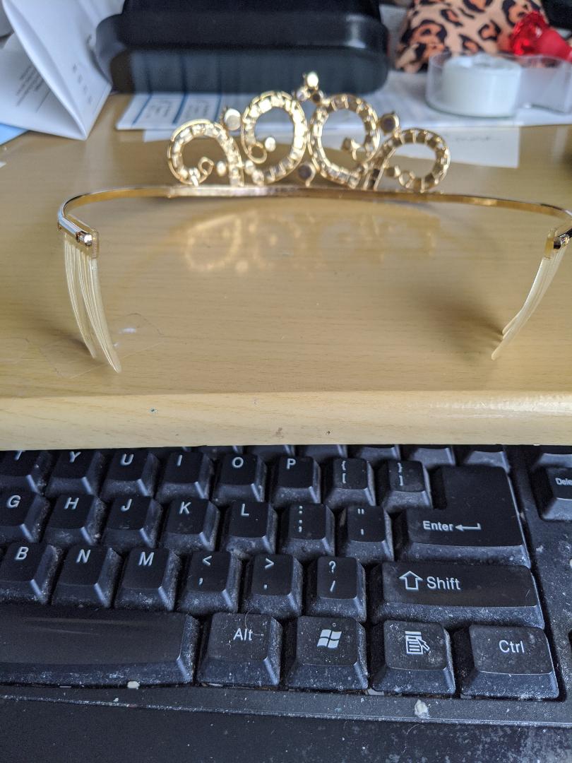 Four Swirl of Gold Rhinestones Tiara