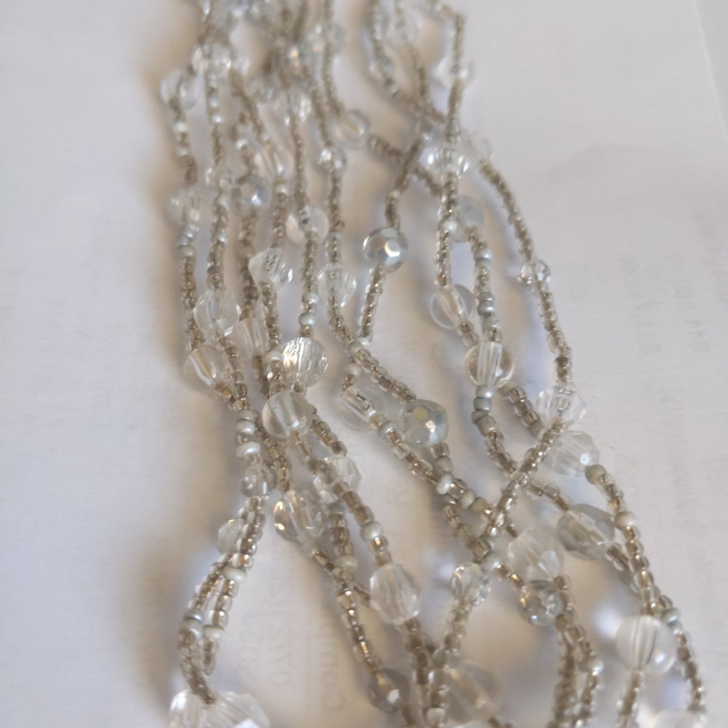 Small Clear Plastic Beaded Necklace