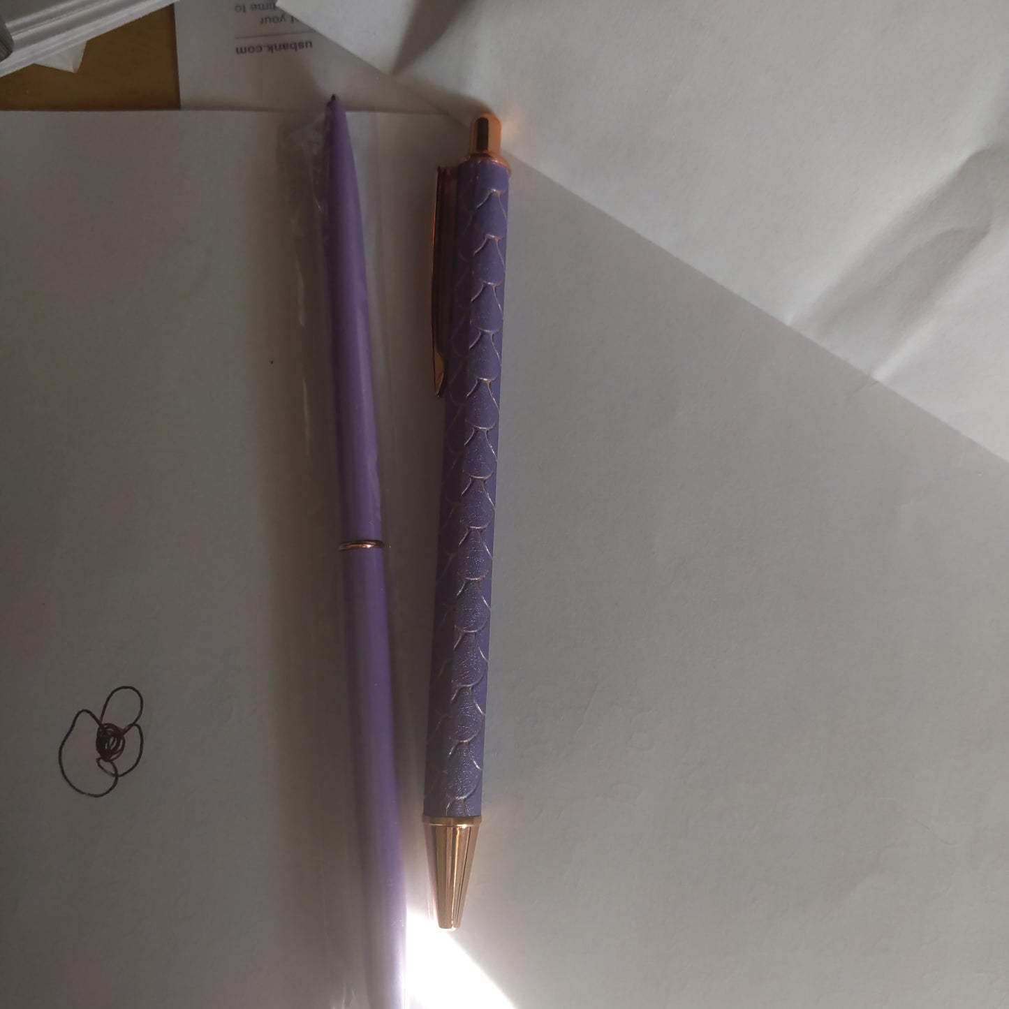 Two Fancy Purple Writing Pens