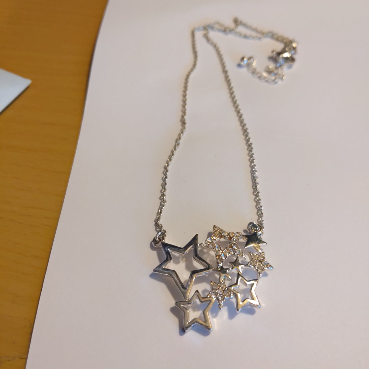 Multi Fake Silver Star Necklace