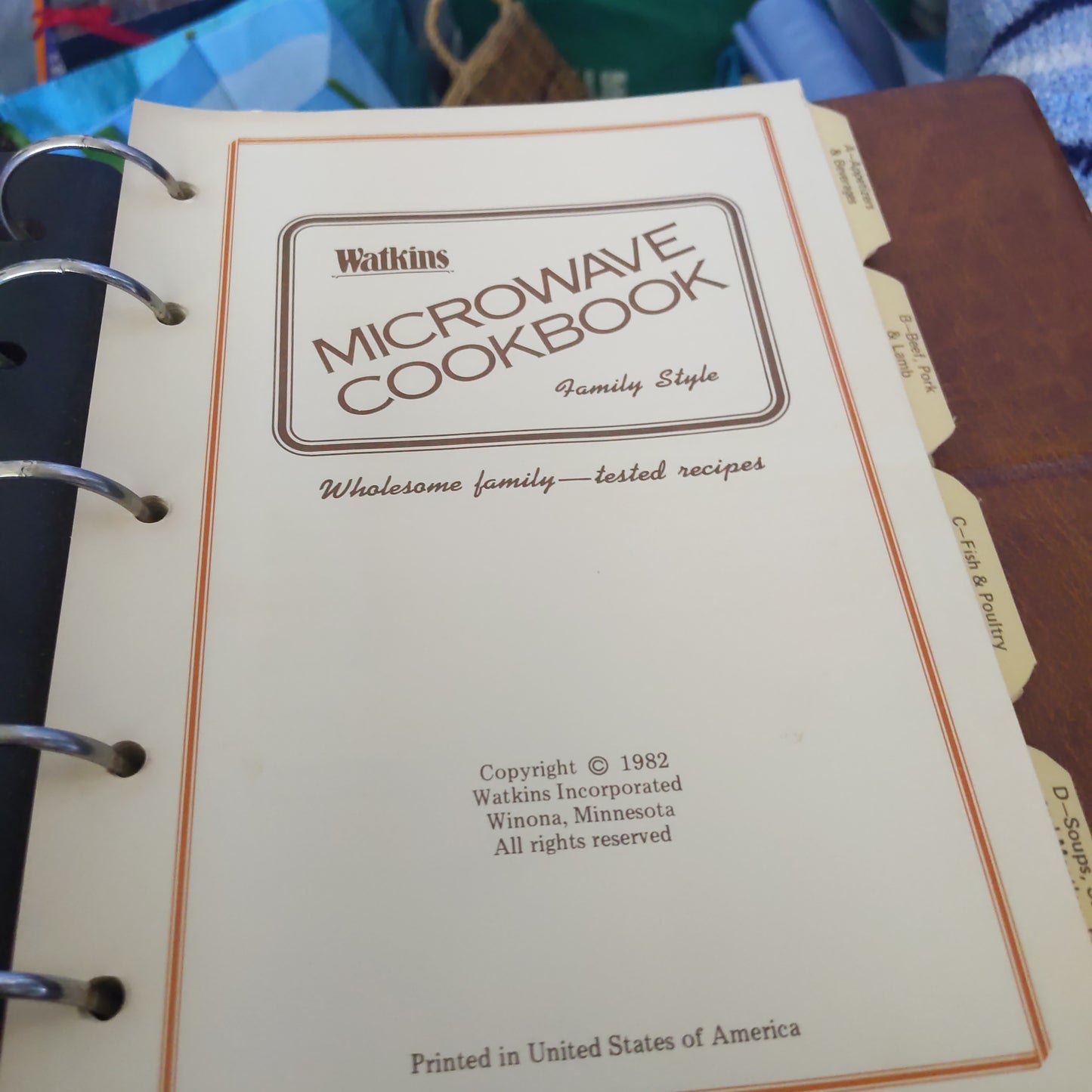 Watkins Microwave Cookbook