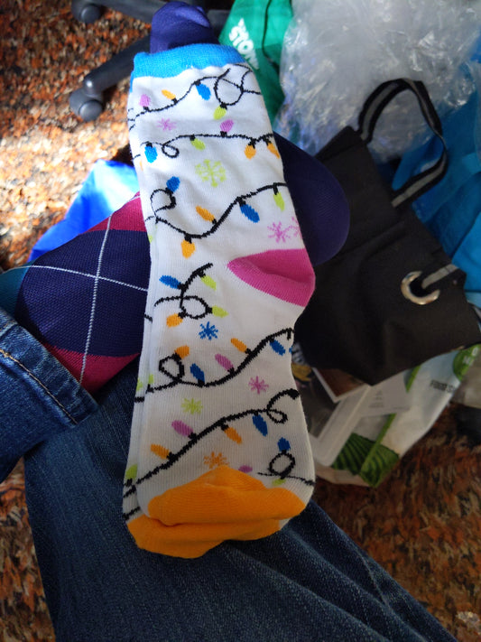 White Holiday Socks