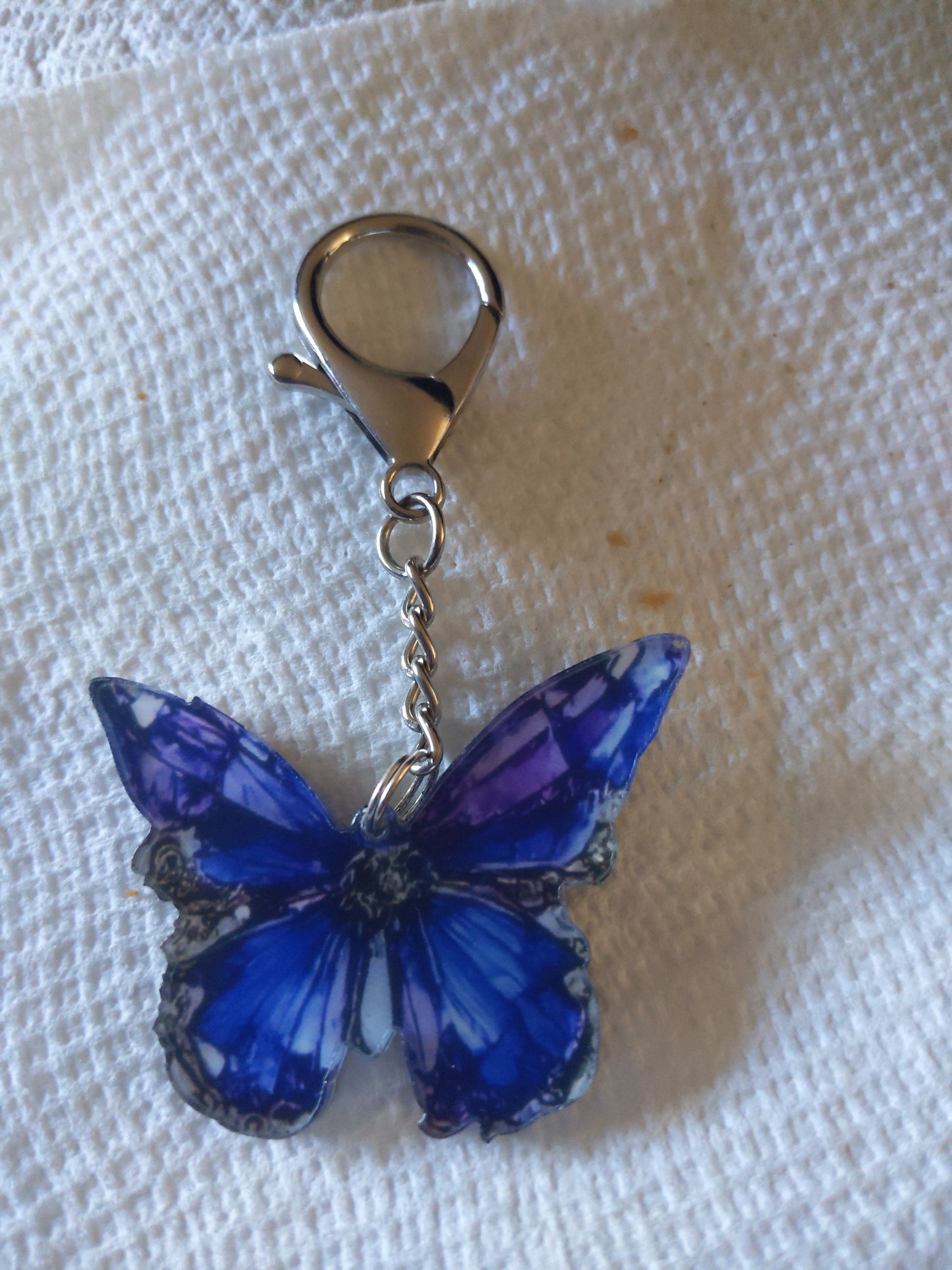 Beautiful Blue Butterfly Keychain