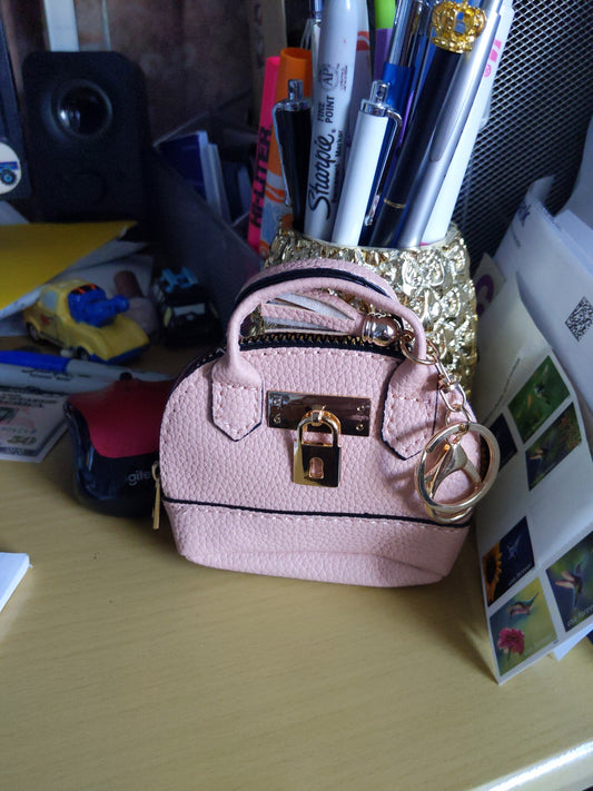 Pink Purse Keychain Accessory
