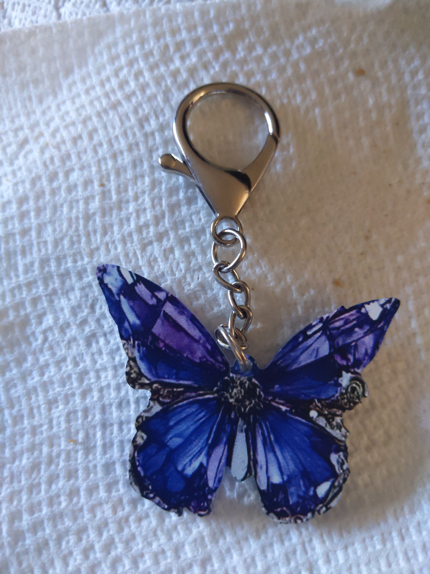 Beautiful Blue Butterfly Keychain