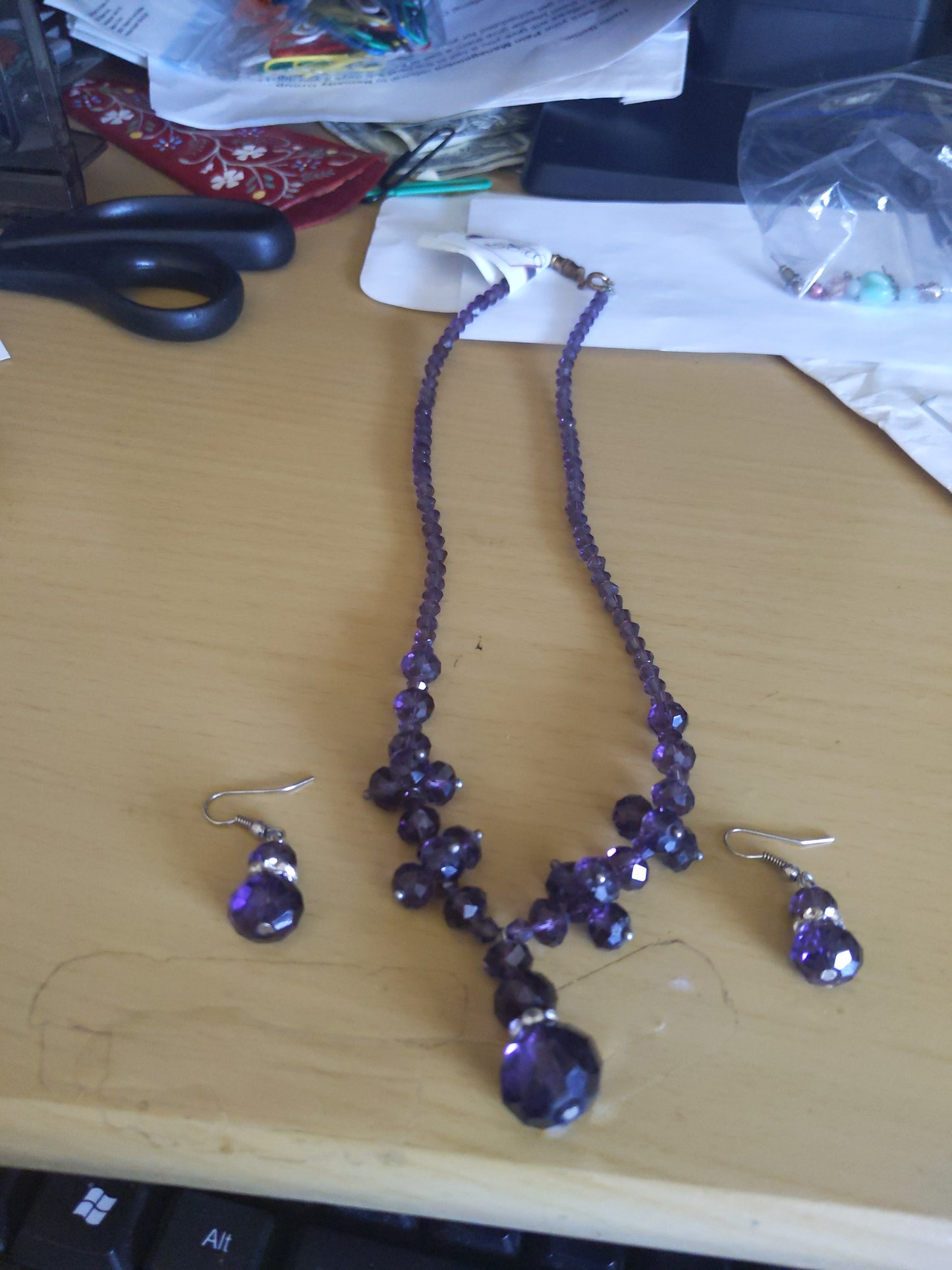 Purple Australian Crystal -Three Piece Set